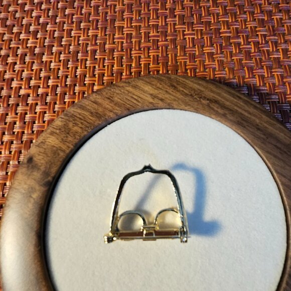 Vintage Eyeglass Pin/Brooch with Rhinestones - Picture 3 of 3